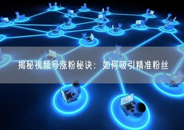 揭秘视频号涨粉秘诀：如何吸引精准粉丝