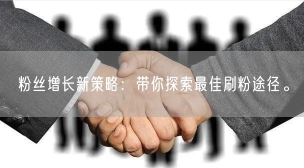 粉丝增长新策略：带你探索最佳刷粉途径。