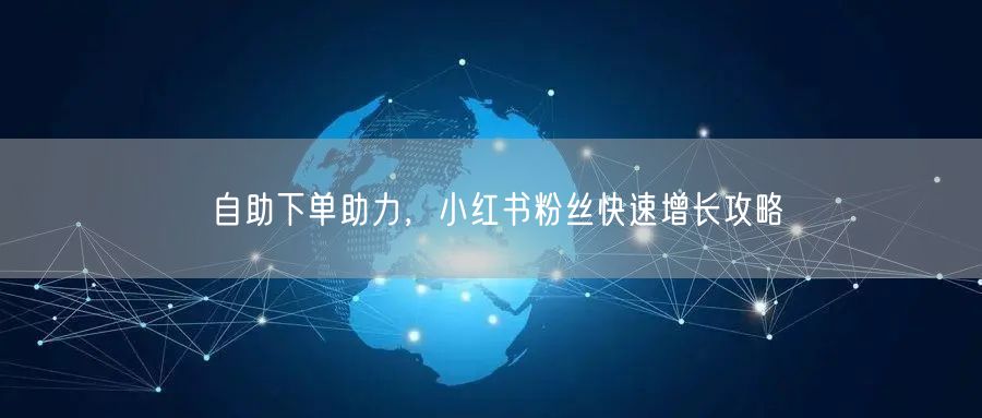 自助下单助力，小红书粉丝快速增长攻略