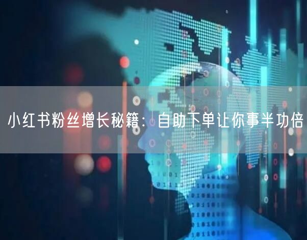 小红书粉丝增长秘籍：自助下单让你事半功倍