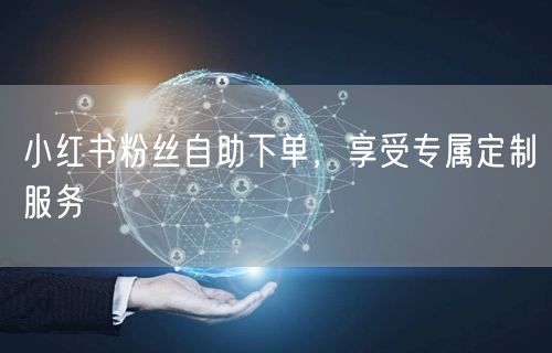 小红书粉丝自助下单，享受专属定制服务