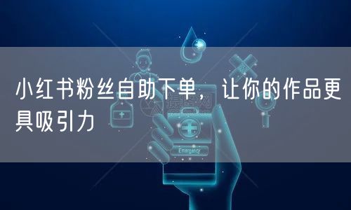小红书粉丝自助下单，让你的作品更具吸引力