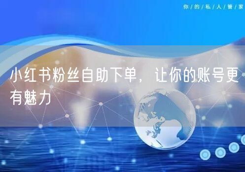 小红书粉丝自助下单，让你的账号更有魅力
