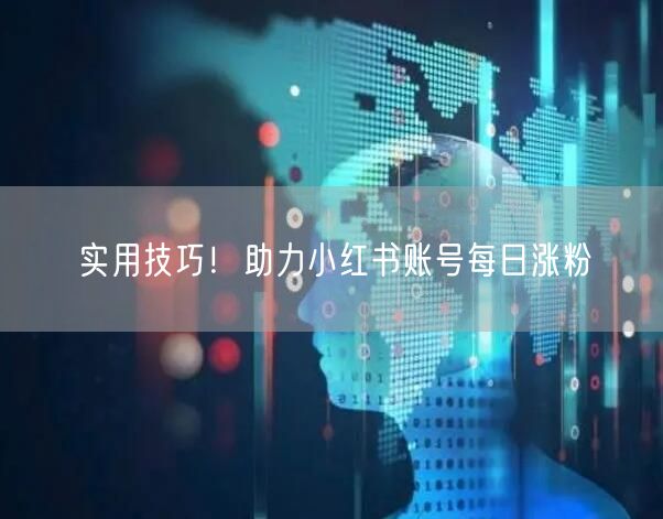 实用技巧！助力小红书账号每日涨粉