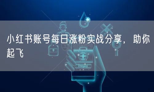 小红书账号每日涨粉实战分享，助你起飞