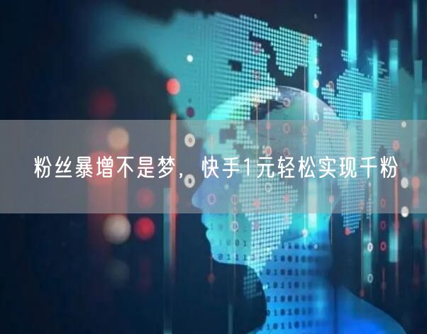 粉丝暴增不是梦，快手1元轻松实现千粉