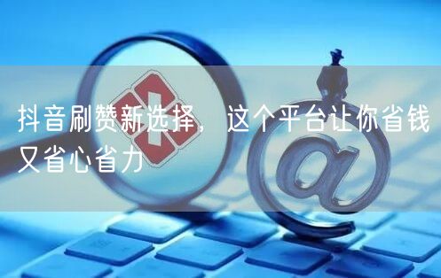 抖音刷赞新选择，这个平台让你省钱又省心省力